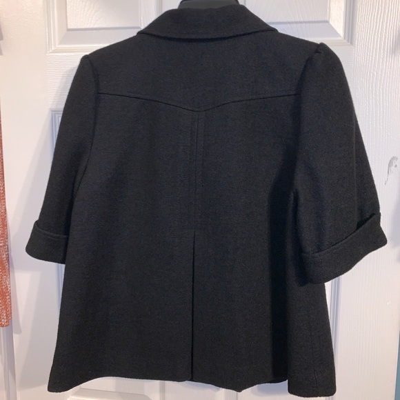 Jade by Melody Tan cropped swing coat in black L - Picture 2 of 4